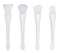 HEALLILY Cepillo Accesorio para de Facial Mascarilla Silicona Blanco, 4 Piezas, Aplicación Uniforme y Delicada Portátil para Cuidado Piel