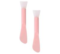 HEALLILY Cepillo de Barro Mascarilla de Doble Facial Cabezal para Silicona 2 Piezas, Aplicador Portátil y Flexible Cremas, Herramienta para Cuidado para Mascarillas Piel