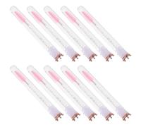 HEALLILY Cepillo de pestañas con tubo, 10 unidades, forma de, plástico rosa, herramienta para maquillar pestañas para maquilladores y bolsas de maquillaje