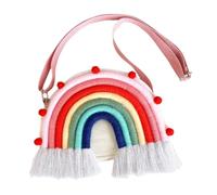 HEALLILY Charm De Mochila Arcoíris Bonito Bolso Bandolera Infantil para Niña Pequeña Decoración Colgante para Habitación Infantil y Amplio Espacio De Almacenamiento