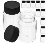 HEALLILY Compactas y Prácticas con Tapa de Rosca 12 Botellas Pequeñas de Plástico Pet Capacidad 50 Ml para Viajes y Uso en Casa
