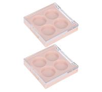 HEALLILY Contenedor Organizador de Maquillaje Portátil de Plástico Rosa 2 Piezas Compartimentos para Sombras de Ojos y Bandeja de Cosméticos Adecuado para Almacenamiento y Viaje