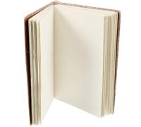 HEALLILY Cuaderno Vintage de Piel de Vaca Blanco, Bloc de Notas Pequeño y Portátil Buena Textura para Recordatorios y Dibujos Prácticos