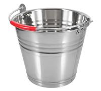 HEALLILY Cubo de Acero Inoxidable de 5.0 L con Asa y Base Extra Gruesa Resistente Corrosión y Oxidación para Almacenamiento de Leche en Pastoreo