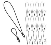 HEALLILY Cuerdas Elásticas con Gancho para Maletas y Mochilas, 40 Piezas, Material Nylon y Plástico, Ajustables con Ganchos para Camping y Jardinería