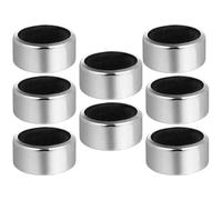 HEALLILY de Anillos Antigoteo Color Plata para Botellas de Vino 8 Piezas de Acero Inoxidable Esponja, Accesorios para Reducir Contaminación en Mesa y Bar