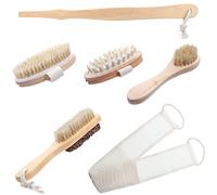 HEALLILY de Baño 6 Uds Conjunto de Cepillos para El Cuerpo de Cerdas Suaves Masaje Cepillos para La Espalda Limpiadores para Hombres Y Mujeres