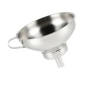 HEALLILY Embudo de Cocina de Acero Inoxidable, Embudo de Cocina Filtro, Plata, Asa, para Vino Tinto y Chile en Polvo, para Hogar y Bar
