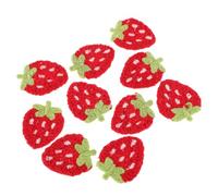 HEALLILY en Forma de Fruta de Fieltro Bordado Fino 10 Parches Termoadhesivos para Coser en Ropa, Sombreros y Accesorios, para Manualidades y