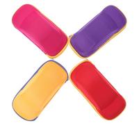 HEALLILY Estuche para Gafas de Sol Cremallera, 4 Unidades, Diseño de Coche Original, Material Eva Resistente y Ligero, Funda Protectora Portátil Multicolor (Morado, Naranja, Rojo, Rosa