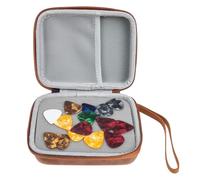 HEALLILY Estuche para Púas de Guitarra Resistentes y Suaves con Bolsa, Set de 15 Piezas Accesorio de Guitarra con Material Eva y Pvc Color Aleatorio para Músicos