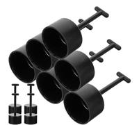 HEALLILY Extractor de Anillo para Portalámparas E27 Funda de Plástico Negro, Herramienta para Instalación Segura y Fácil Extracción en Oficinas, Pack de 10 Piezas