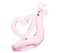 HEALLILY Figura de Caracol Decorativa de Vidrio, Caracol Decorativo de Cristal, Rosa, Estilo Cartoon, Centro de Mesa, para Oficina, Obsequio Navideño para Coleccionistas y Amantes