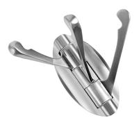 HEALLILY Gancho de Baño de Aleación de Zinc Colgador Metálico de Pared Plata Tres Brazos Giratorios Multifuncional y Resistente para Cocina y Baño