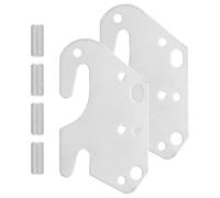 HEALLILY Gancho Montaje de Inoxidable Plata de Acero para Cama Riel Instalación Fácil y Seguridad Mejorada, 2 Piezas para Uso Familiar DIY