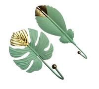 HEALLILY Gancho para Colgar Ropa Diseño Delicado y Funcional 2 Piezas en Forma de Hoja de Hierro para Organizar y Decorar Dormitorios y Hogar