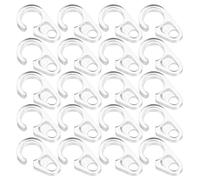 HEALLILY Ganchos Transparentes Diseño Reforzado y Gancho Oculto para Cortinas 50 Accesorios de Plástico para Rieles de Techo en Baño y Dormitorio