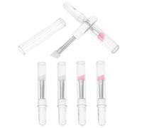 HEALLILY Herramienta Versátil y Tapa 6 Pinceles de Silicona para Maquillaje de Ojos con Cabezal Angular Adecuado para Cuidado Facial y Aplicación de Sombras