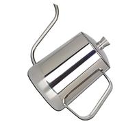 HEALLILY Hervidor de acero inoxidable con cuello de cisne para preparar café con tapa, boquilla larga aerodinámica para un vertido preciso, diseño ergonómico para la oficina y el hogar, preparación de