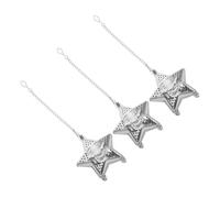 HEALLILY Infusores de Té Reutilizables con Cadena y Gancho de Acero Inoxidable Filtro de Té Suelto de Malla Fina, 3 Piezas, Diseño Estrella para Accesorios de Cocina
