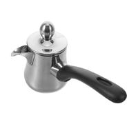 HEALLILY Jarra de Leche de Acero Inoxidable de 350ml para Cocina y Hogar con Capacidad Profesional y Vertido Preciso para Inducción