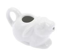 HEALLILY Jarra de leche de cerámica con diseño de conejo, bonita jarra de animales para café y uso doméstico y fácil de limpiar