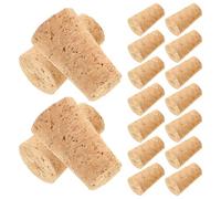 HEALLILY Juego de 20 Tapones de Corcho Beige para Botellas de Vino, Reutilizables Madera, Mantienen la Frescura, Ideales para Conservar Bebidas Hogar
