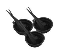 HEALLILY Juego de 3 juegos profesionales de tinte para el cabello con cuenco plegable para mezclar tinte, cepillo portátil de grado de salón y peine aplicador para una aplicación uniforme de color