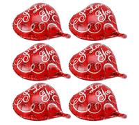 HEALLILY Juego de Globos de Aluminio en Forma de Corazón Rojo para Adornos de Bodas y Aniversarios, 10 Piezas Seguras para Fotos