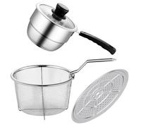 HEALLILY Juego de Vaporera de Acero Inoxidable 1 Set Cesta para Freír Ligera y Olla para Cocinar al Vapor, Adecuado para Uso Doméstico la Cocina Varios estilos