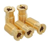 HEALLILY Kit de Anclajes para Piscina de Latón Dorado en Forma Cónica, 5 Piezas, Ajuste Seguro sin Ruido, Accesorios para Piscinas Desmontables