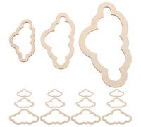 HEALLILY Kit de Atrapasueños Hecho a Mano 36 Anillos de Madera en Forma de Nube, Decoración Bohemia para Habitación Infantil y Suministros de Boda