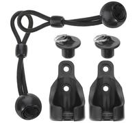 HEALLILY Kit de Cuerda Elástica para Cortina Soportes de Pom y Goma, Accesorio Ajustable para Persianas Enrollables, Uso Interior y Exterior, Incluye Tapas de Extremo