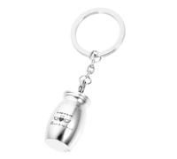 HEALLILY Llavero de Urna para Mascotas en Metal Plata Tapa Desenroscable y Superficie Lisa, Recuerdo Conmemorativo Portátil para Quienes Han Perdido a Su Mascota