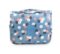 HEALLILY Neceser para Viaje y Gancho Integrado y Camping al Aire Libre Portátil de Nylon Azul Múltiples Compartimentos