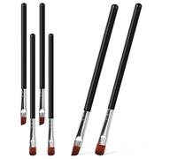 HEALLILY Pack de 6 Brochas Profesionales para Cejas 3 Puntas Anguladas y 3 Puntas Planas de Fibra y Plástico para Maquillaje de Ojos