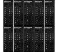 HEALLILY Pegatinas de Teclado de PVC para Ordenador Portátil, 10 Piezas, Ideales para Educación y Comunicación Multilingüe