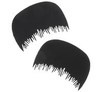 HEALLILY Peine Protector y Línea Natural Línea del Cabello de Plástico Negro para Aplicación Ordenada 2 Piezas en Hombres y Mujeres