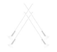 HEALLILY Pinceles Iluminadores y Cerdas de Nylon Mango Largo de Madera Set de 4 en Forma de Abanico para Aplicar Faciales y Maquillaje