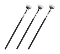 HEALLILY Pinceles para Pestañas Herramienta Aplicadora de Máscara Forma Angular y Abanico Juego de 3 Fácil de Usar para Mujer Ocasión