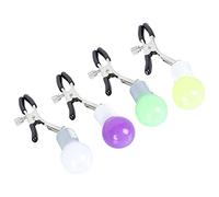 HEALLILY Pinzas para Pezones Sexuales de 4 Piezas con Luces No Piercing Abrazaderas Clitoriales Masajeador Estimulador Juguetes Exóticos para Mujeres Pareja Amante Color Aleatorio