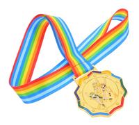 HEALLILY Premio Dorado con Lazo para Adolescentes, y Resistente de Aleación de Zinc, Adecuado para Competencias de Patinaje y Días Deportivos en Jardín de Infantes