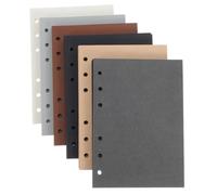 HEALLILY Recambios de Agenda 6 Anillas A6, 300 Hojas de Papel Kraft en Blanco sin Forro, Páginas Interiores sin Rayas para Diarios y Cuadernos Recargables, Papel de Recarga Resistente