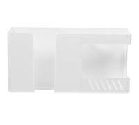 HEALLILY Soporte de pared para teléfono con doble adhesivo para estación de carga y organizador de artículos diversos, caja de almacenamiento blanca que ahorra espacio para el hogar, oficina