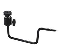 HEALLILY Soporte para Cámara de Seguimiento, Gancho para Cámara de Jardinería de Acero Inoxidable y Plástico, 1/4, 360° Giratorio, Ángulos Ajustables, Negro, para Exterior y Caza
