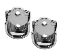 HEALLILY Soportes para Barra de Armario Brida en Forma Fácil Instalación de Aleación de Zinc 2 Piezas, Color Plata para Varillas de 22 Mm en Ventana o Baño