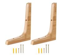 HEALLILY Soportes Triangulares de Madera 2 Unidades Resistentes y Versátiles para Estantes para Estanterías Flotantes y Soporte de Pared