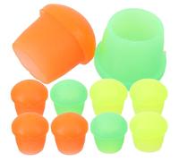 HEALLILY Tapas de Silicona para Cañas de Pescar 10 Piezas de Extremos Pequeños Orificio, Accesorios de Pesca Reutilizables y Ligeros para Equipo de Pesca al Aire Libre Color Aleatorio