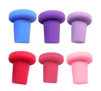 HEALLILY Tapones de Silicona y Diseño Innovador sin Óxido 6 Piezas Cierre Hermético para Sellar Botellas para Botellas de Vino y Bebidas