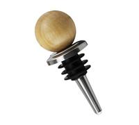 HEALLILY Tapones de Vino de Acero Inoxidable Fáciles de Insertar y Extraer Silicona y Madera Diseño Pack de 3 Unidades para Bar y Fiesta